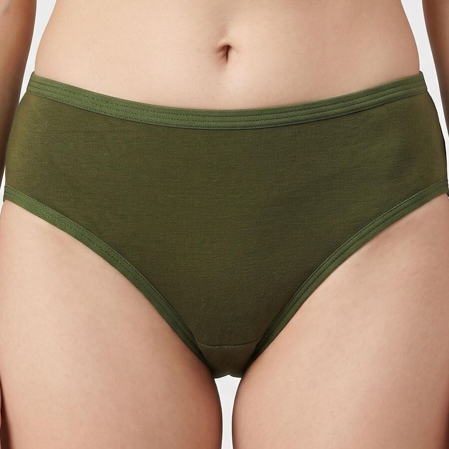 Ladies' Olive Green Regular Fit Panty, Olive, large