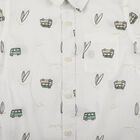 Boys White Cotton Half Sleeve Collared Casual Shirt, White, small