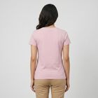 Women's Lilac Cotton Blend Round Neck Regular T-Shirt, Lilac, small