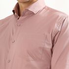 Men's Light Pink Spread Collar Formal Shirt, हल्का गुलाबी, small image number null