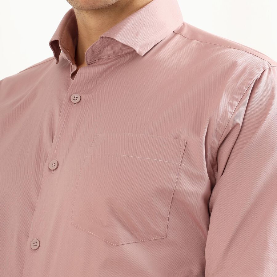 Men's Light Pink Spread Collar Formal Shirt, हल्का गुलाबी, large image number null