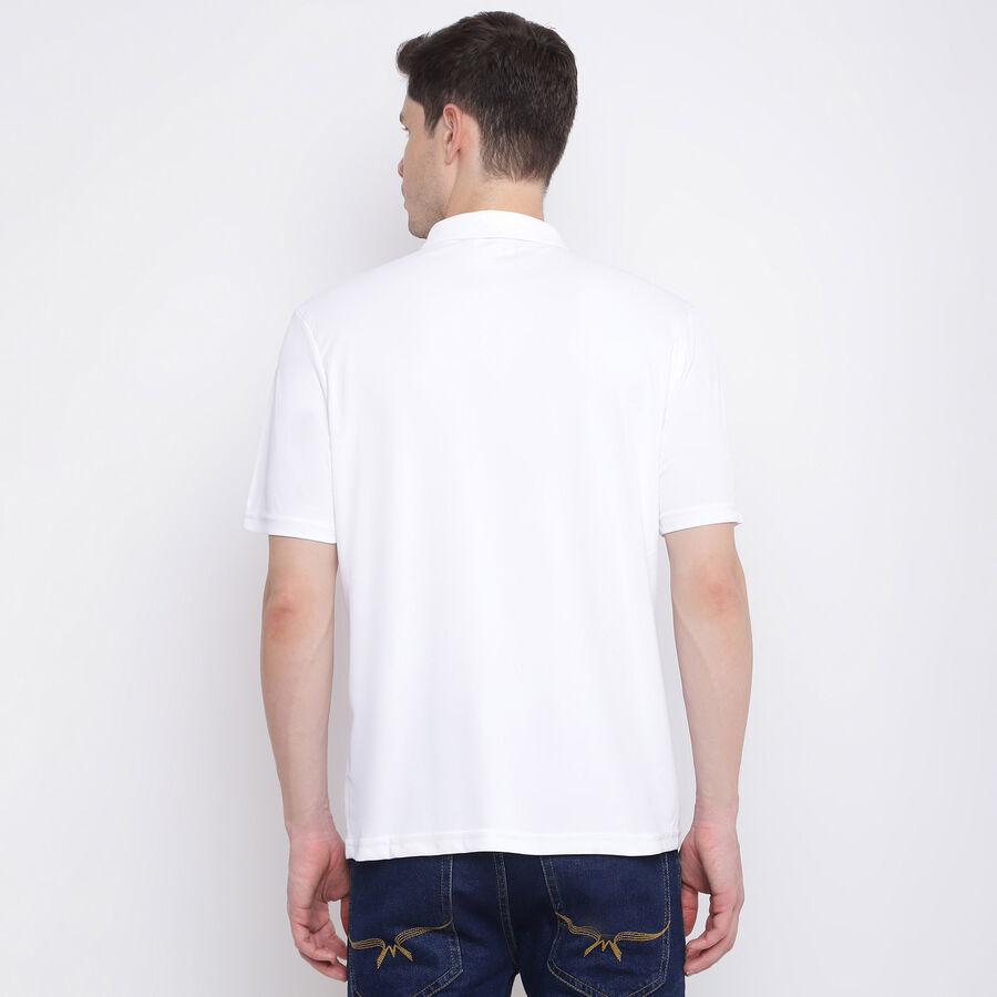 Printed Polo T-Shirt, White, large image number null