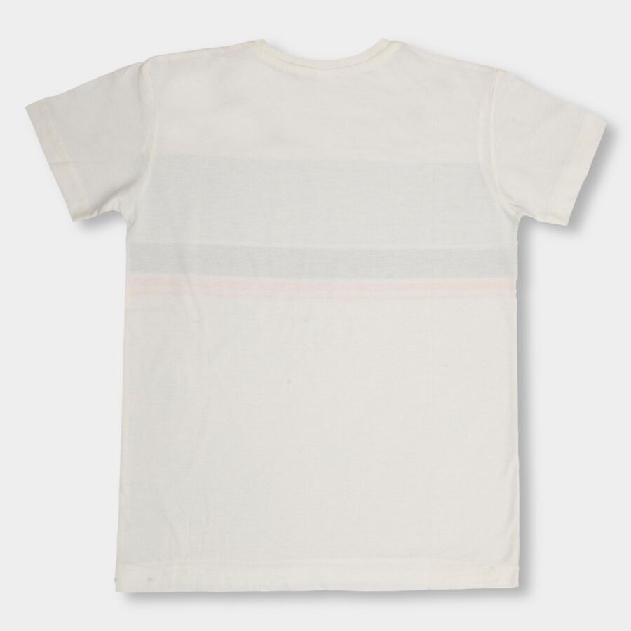 Boys' Half Sleeves T-Shirt , सफ़ेद, large image number null