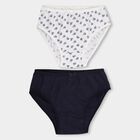 Girls' 100% Cotton V-Cut Panty , Navy Blue, small image number null
