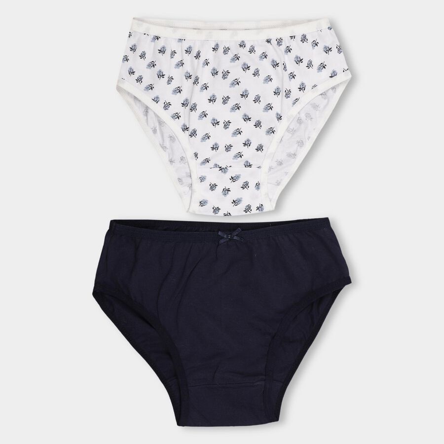 Girls' 100% Cotton V-Cut Panty , Navy Blue, large image number null