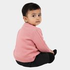 Infants Light Pink Crew Neck Casual Pullover, हल्का गुलाबी, small image number null
