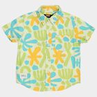 Boys Light Lime Green Cotton Half Sleeve Classic Casual Shirt, Light Green, small image number null