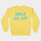 Boys' Yellow Crew Neck Graphic Print Sweatshirt, Yellow, small