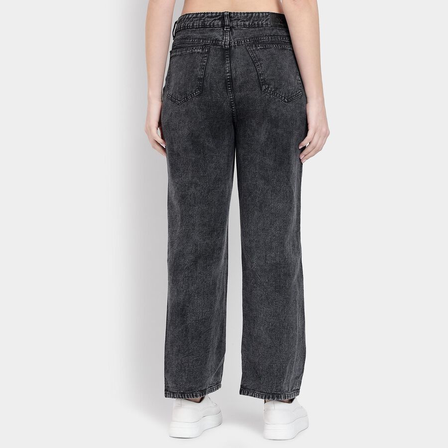 Ladies' 100% Cotton Jeans , Black, large image number null