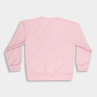 Girls' Light Pink Crew Neck Graphic Sweatshirt, Light Pink, small image number null