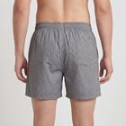 Men's Dark Grey Regular Fit Printed Boxer Shorts, गहरा ग्रे, small