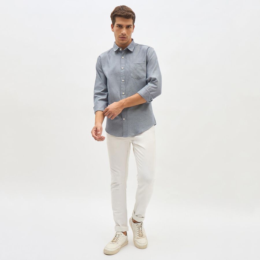 Men's Casual Shirt , Navy Blue, large image number null