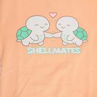Girls Soft Peach Crew Neck Graphic Sweatshirt, Peach, small image number null