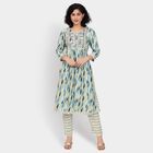 Ladies' Ethnic Set, हल्का हरा, small image number null