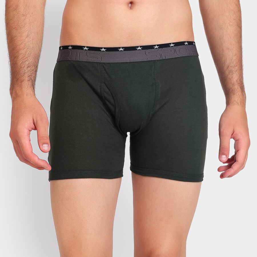 Men's 100% Cotton Trunks, Olive, large