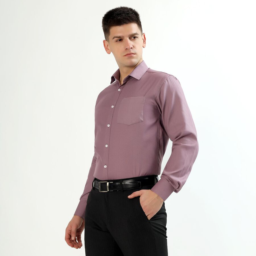 Men's Muted Lavender Classic Formal Shirt, बैंगनी, large