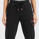 Women's Navy Blue Jogger Fit Cargo Track Pants, नेवी ब्लू, small