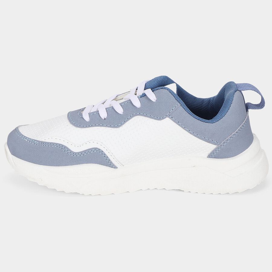 Women's Blue Lace-Up Sneakers, Blue, large