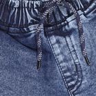 Boys' Stonewashed Blue Slim Fit Jogger Jeans, मध्यम नीला, small image number null