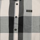 Boys' White Checked Regular Fit Casual Shirt, White, small