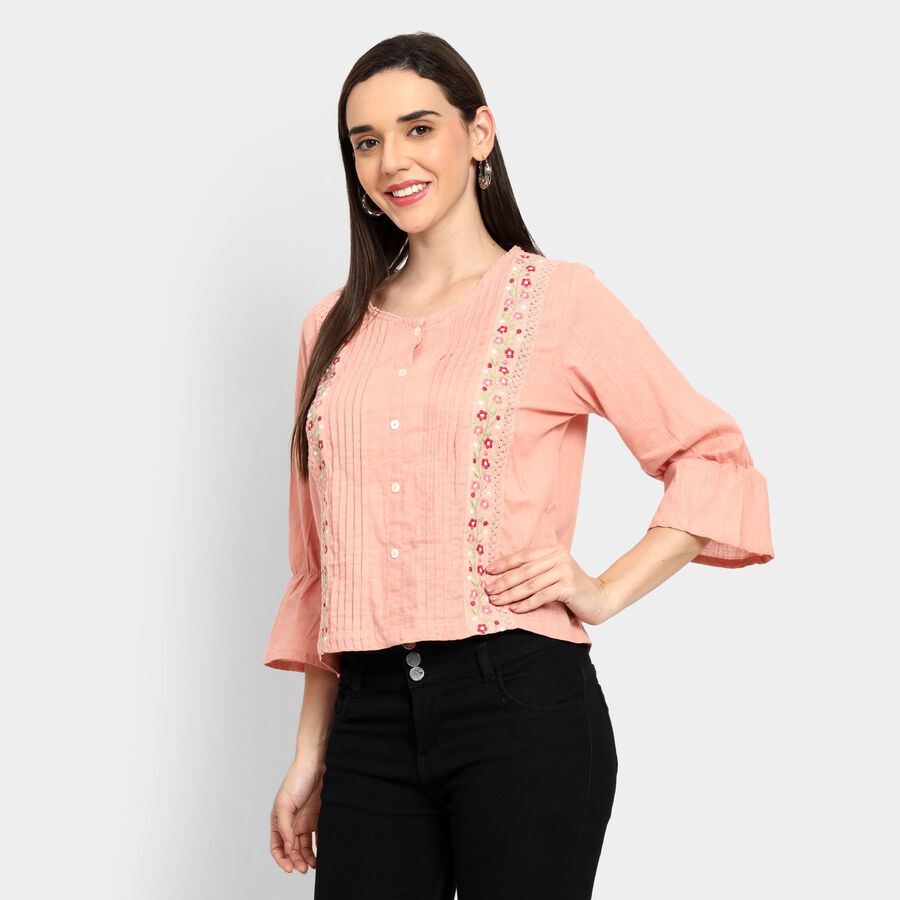 Ladies' 100% Cotton Kurti, Pink, large image number null