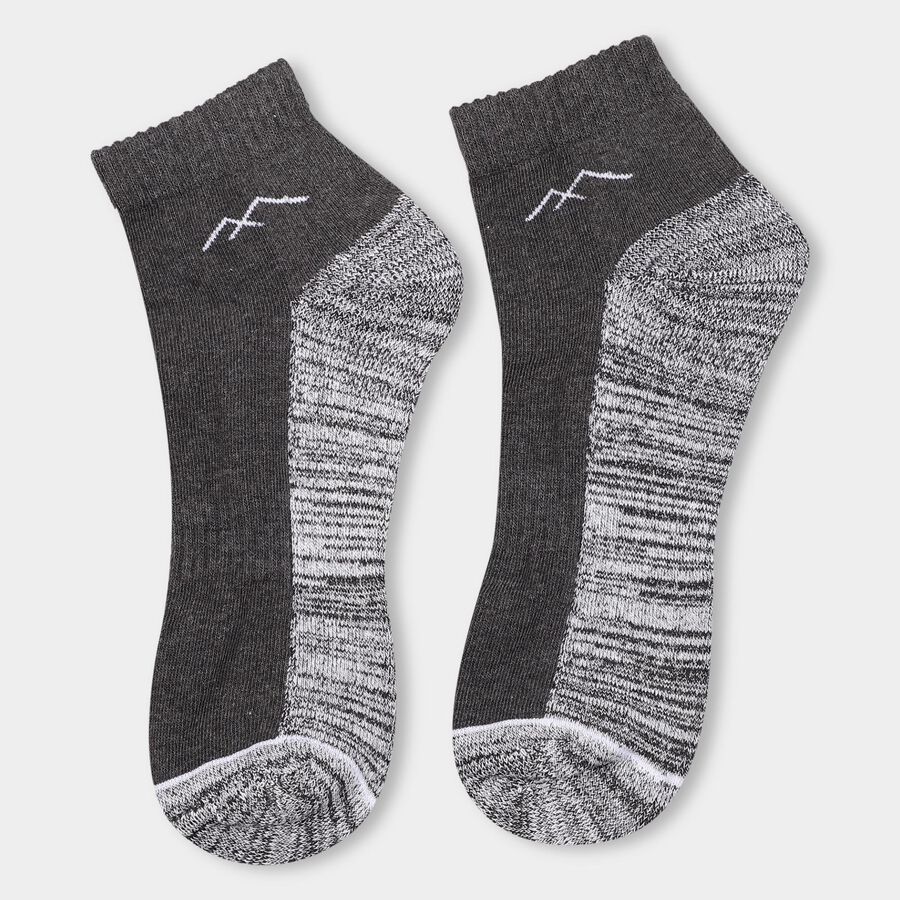Men's Socks (Pack of 3), Melange Light Grey, large image number null