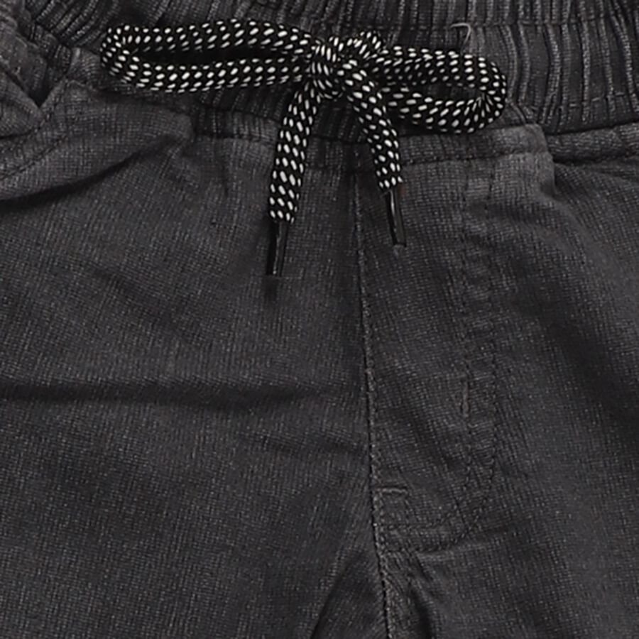 Boys' Faded Black Regular Fit Elasticated Jeans, हल्का ग्रे, large image number null