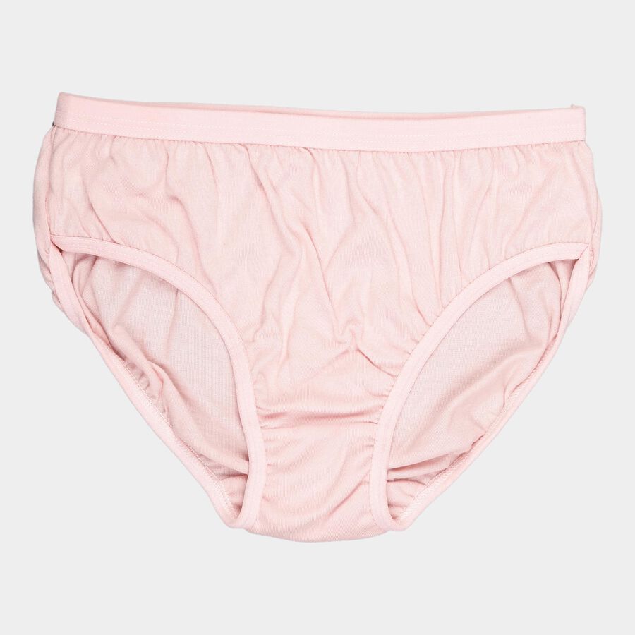 Girls Cotton Solid Panty, Light Pink, large image number null