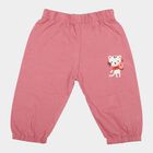 Infants' Pink Regular Fit Cartoon Printed Cotton Pyjama, Pink, small