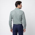 Men's Sage Green Spread Collar Formal Shirt, गहरा हरा, small