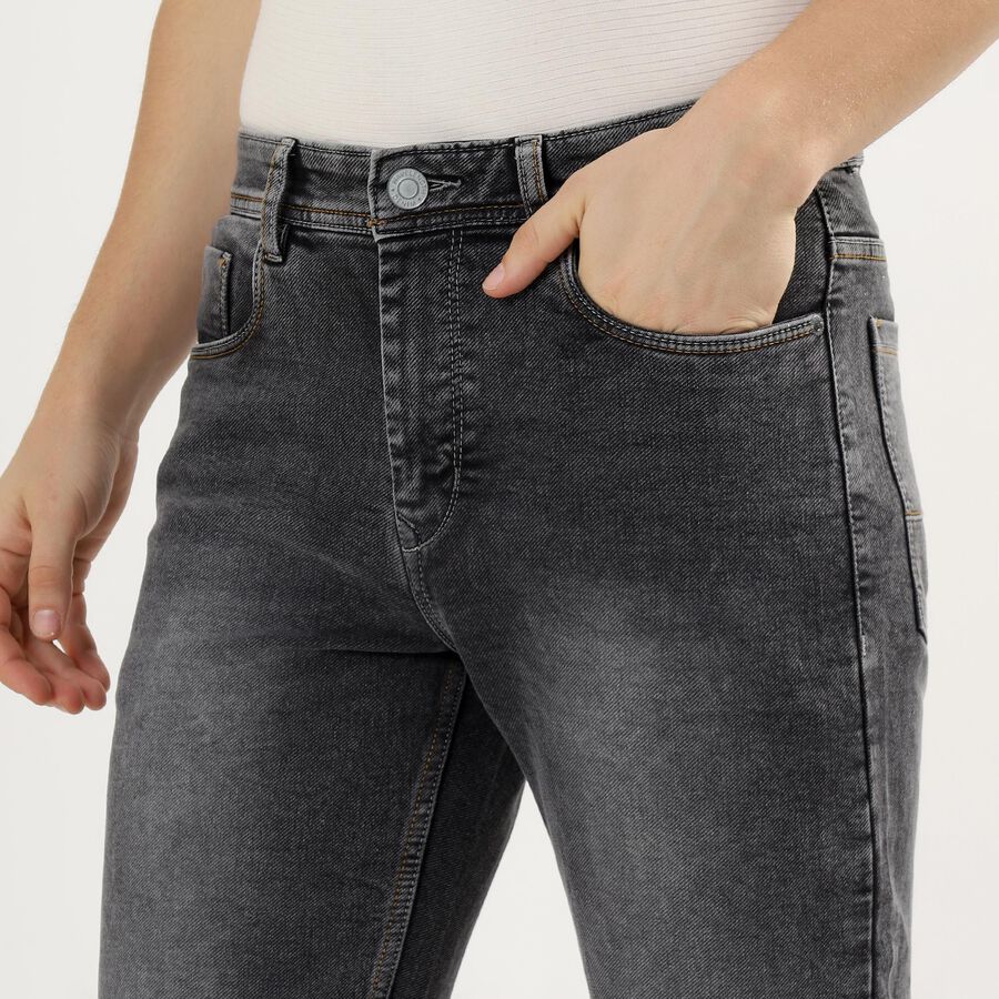 Men's Five Pocket Slim Fit Jeans, हल्का ग्रे, large image number null