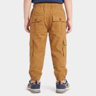 Boys' Tan Regular Fit Cargo Trousers, Khaki, small