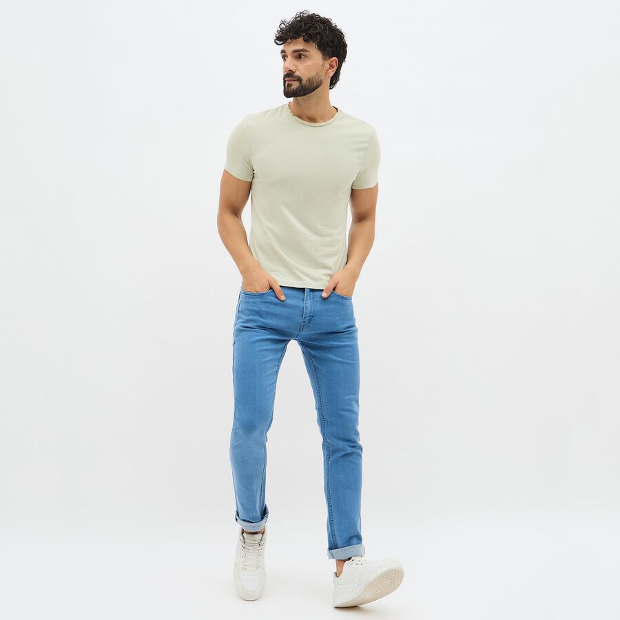 Men's Slim Fit Jeans, Light Blue, large image number null