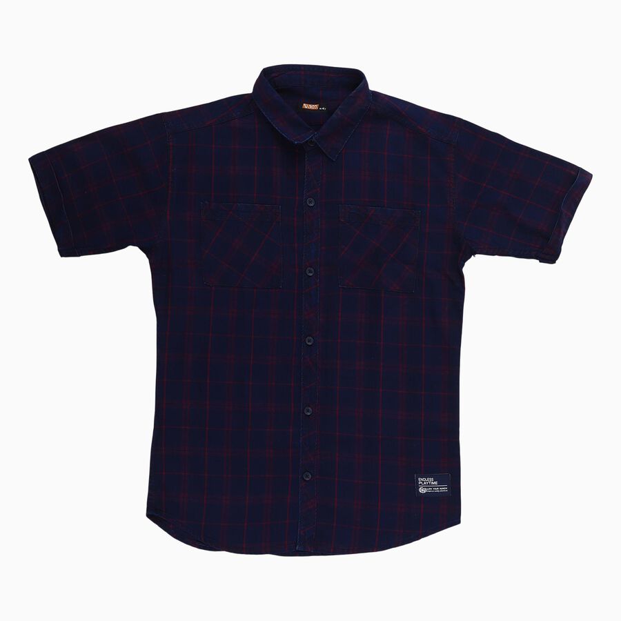 Boys' Casual Shirt, नेवी ब्लू, large image number null