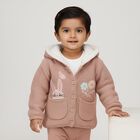 Infants Light Pink Crew Neck Casual Pullover, हल्का गुलाबी, small image number null
