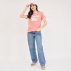 Women's Soft Pink Cotton Round Neck T-Shirt, Pink, small image number null