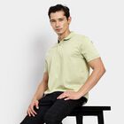 Men's 100% Cotton Collared Half Sleeves T-Shirt, हल्का हरा, small image number null