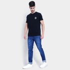Cotton Solid Henley T-Shirt, Black, small image number null