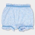 Girls' Light Blue Regular Fit Printed Bloomer, हल्का नीला, small image number null