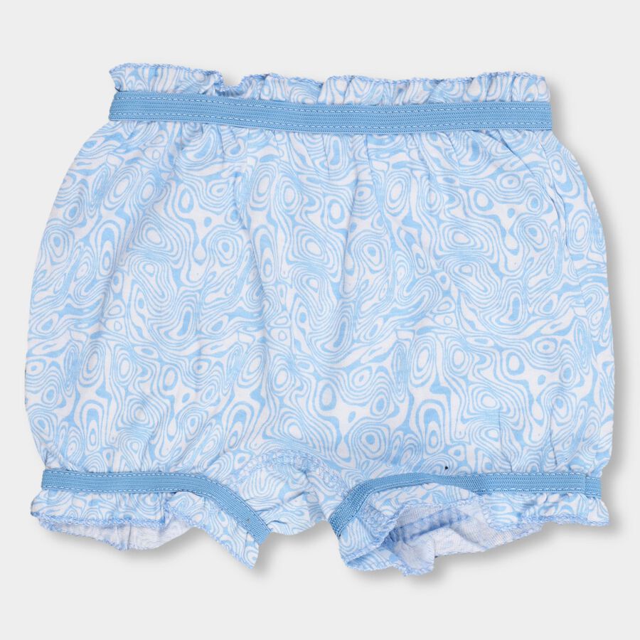 Girls' Light Blue Regular Fit Printed Bloomer, हल्का नीला, large image number null