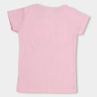 Girls' Light Pink Crew Neck Short Sleeve T-Shirt, Light Pink, small image number null