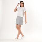 Women's Soft White Round Neck Casual T-Shirt, Ecru Melange, small