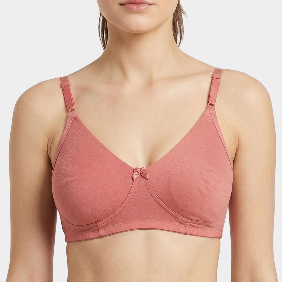 Women's Rust V Neck Bralette Bra, रस्ट, large