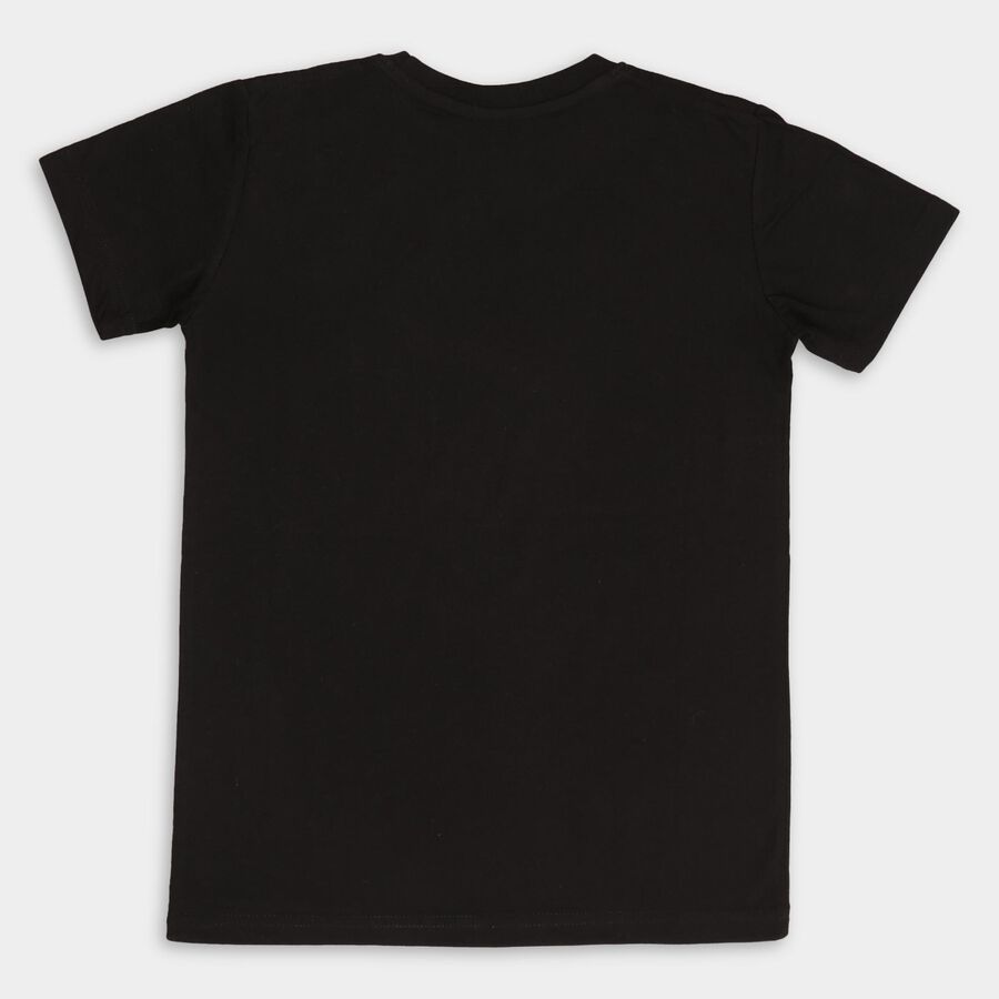 Boys' Half Sleeves T-Shirt, Black, large image number null