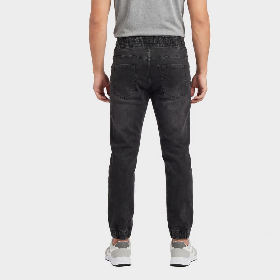 Men's Dark Grey Slim Fit Jogger Style Jeans, गहरा ग्रे, large