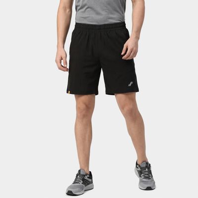 Men's Black Regular Fit Sports Shorts