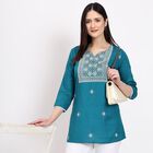 Ladies' Kurti , मध्यम नीला, small image number null