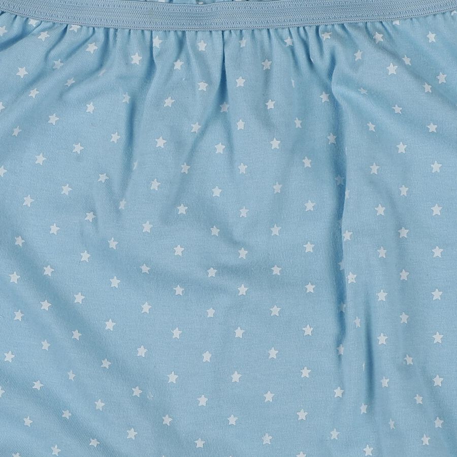 Girls' Light Blue Regular Fit Cotton Bloomers, Light Blue, large