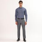 Men's Deep Midnight Navy Blue Button Down Slim Fit Formal Shirt, Navy Blue, small image number null