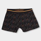 Boys' Dark Charcoal Black Regular Fit Printed Briefs, Black, small image number null